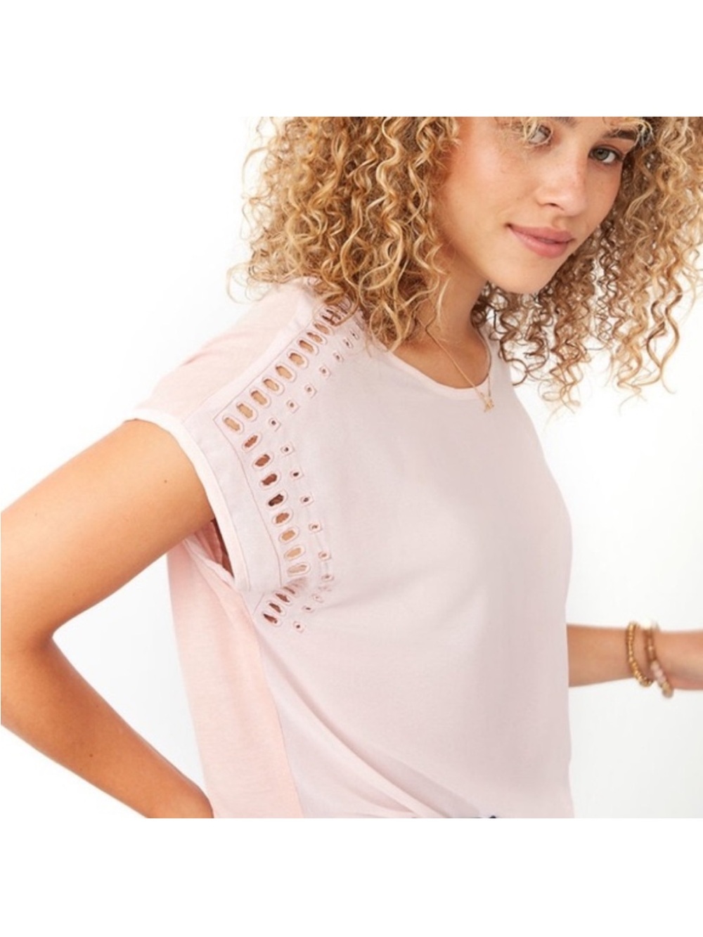 Stella & Dot Sadie Top with Eyelets NWT